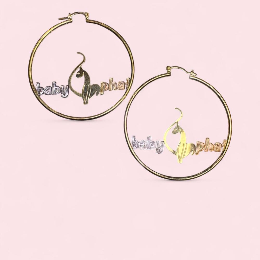 Y2k baby phat hoops earrings